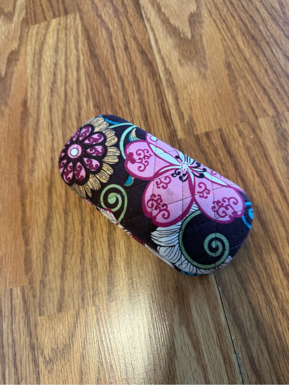 Vera Bradley Pink and Black Floral Hard Shell Eyeglass Case